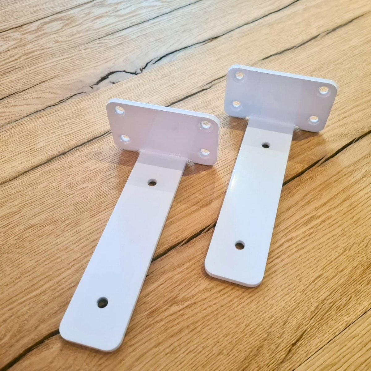 Stalen Plankdrager Wit – Industriële Plankbeugel – Diepte: 15 cm