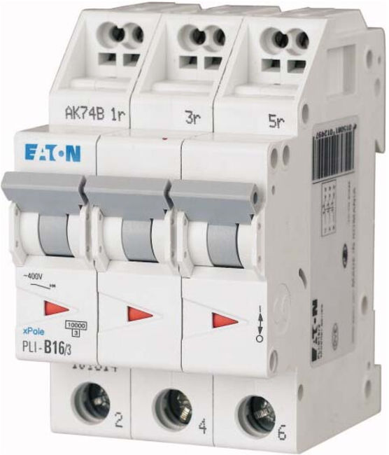 Eaton Disjoncteur B 16A, 3p, à connexion rapide PLI-B16/3 (101314)