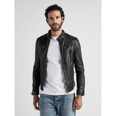 Bikerjacke JCC "51167", Herren, Gr. 50, braun, Obermaterial: 100% Lammleder. Innenmaterial: 100% Polyester, mit Knöpfen, Jacken