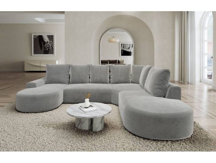 Sofa Dreams Wohnlandschaft Gomera U Form Stoff Lounge, Wohnlandschaft, Ottomane, U-Form, Lounge