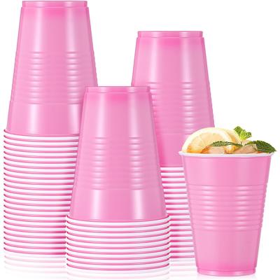 The Handy Homestead Disposable Party Cups Set Versatile Beer Pong Cups & Outdoor Drinkware pink