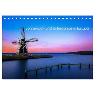 Sonnenauf- und Untergänge in Europa (Tischkalender 2027 DIN A5 quer), CALVENDO Monatskalender