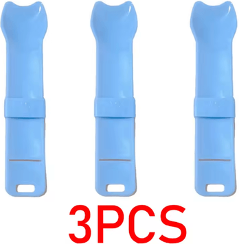 Inspire Picks Purr Squeeze Cat Treat Spoon Feeder Long Handle Wet Food & Cat Stick Treat Dispenser 3pcs blue Blue Blue