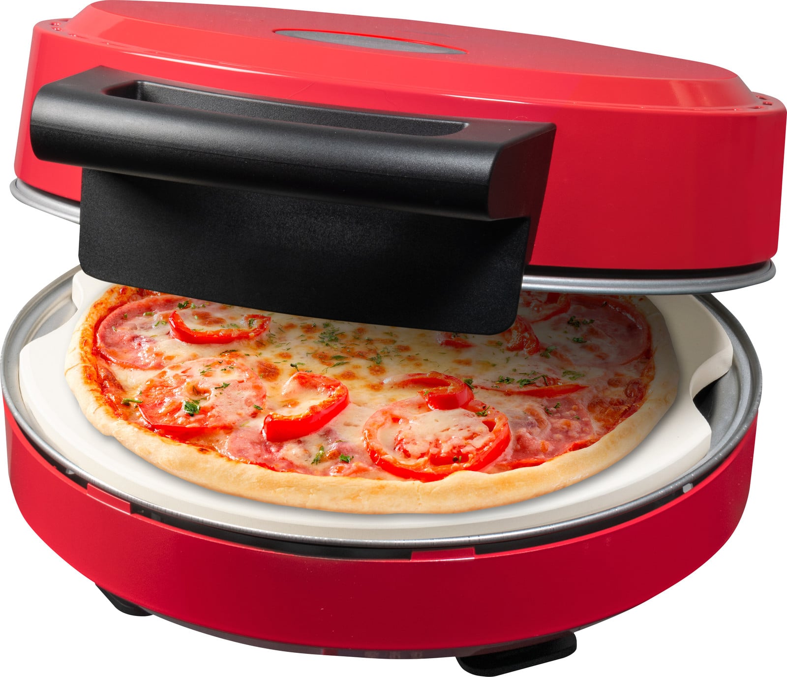 Bestron Elektrische Pizzoven met Chamottesteen, Rood