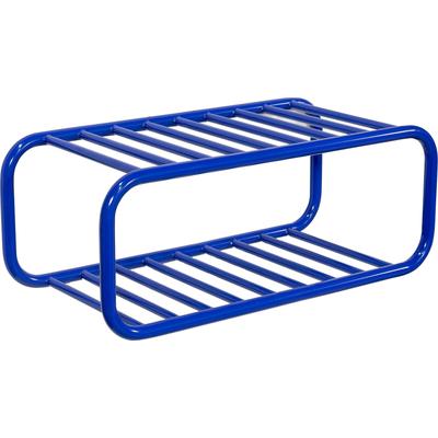 Schuhregal SPINDER DESIGN "RETRO Schuhregal", blau (ultramarine), B:72cm H:28cm T:35,2cm, Stahl, Regale, Schuhregal