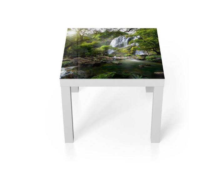 DEQORI Couchtisch 'Verborgenes Wasserwunder', Glas Beistelltisch Glastisch modern