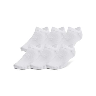 Sportsocken UNDER ARMOUR "UA ESSENTIAL NO SHOW 6PK", Damen, Gr. XL, weiß, weiß, halo gray, Polyester, elastisch, Socken Sportsocken, für sportive Aktivitäten, mit Elasthan-Anteil
