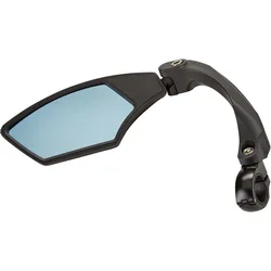 MATRIX Lenkerspiegel LS 900 HD Blue Glas – Fahrrad-Rückspiegel links, gebogen