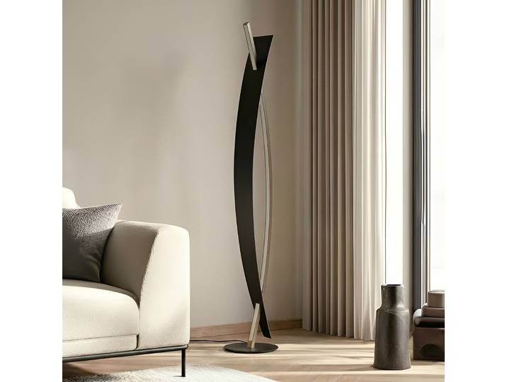 Marija Lampadaire Black/Gold - Lucande - Salon / séjour - Moderne - Métal - À ampoule unique