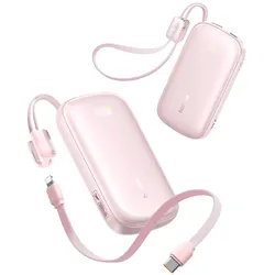 Baseus EnerFill FC21 Qpow 3 Ultra 20000mAh 22,5W Powerbank mit Display und Kabel – Pink (20000 mAh, 22.50 W), Powerbank, Pink