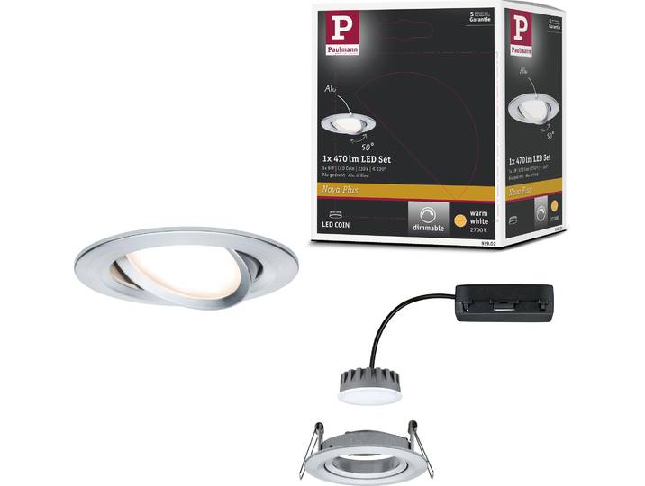 Paulmann Luminaire LED encastré Nova Plus Luminaire individuel orientable