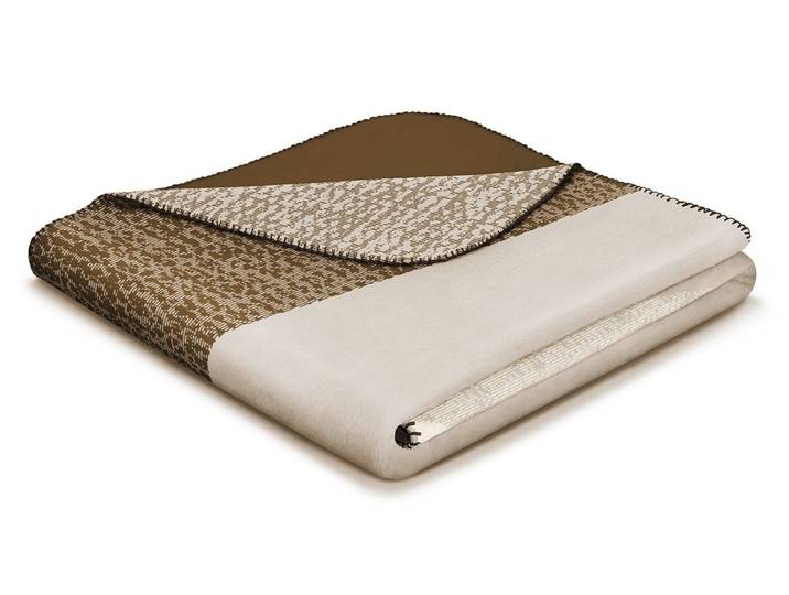 Wohndecke BIEDERLACK Conture Flow , braun (beige), B:150cm L:200cm, Baumwolle, Polyacryl, Polyester, Wohndecken, Wohndecke, dezentes Muster in Struktur-Optik