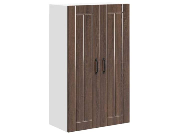 IBUQDDV Wandschrank Lucca Brauneiche 60 x 31 x 100 cm Holzwerkstoff Geschirrspüler-Paneel, Rahmen aus Holzwerkstoff, moderne Ästhetik, Innenbereich, rechteckige Form, Brauneiche