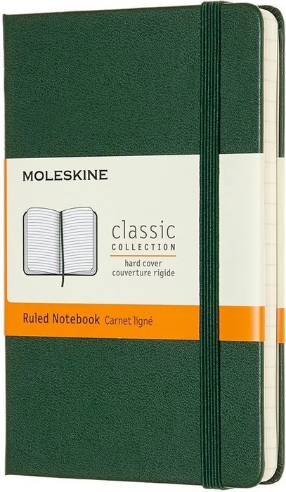 MOLESKINE S, fester Einband, liniert, grün