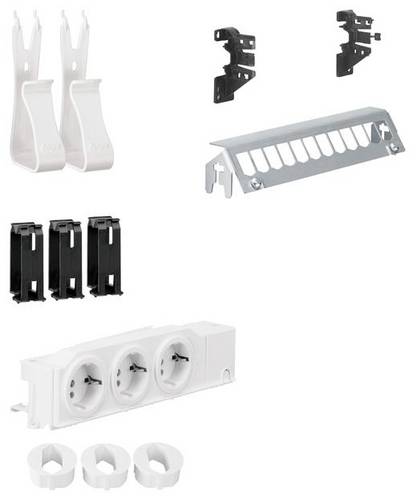 Hager UM00M2 UM00M2 Multimedia Kit univers m.3xSteckdose 12xPatchPanel o.RJ45 Multimedia Kit 1St.