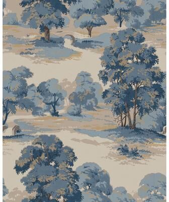 Advantage Sherwood Blue Glade Wallpaper