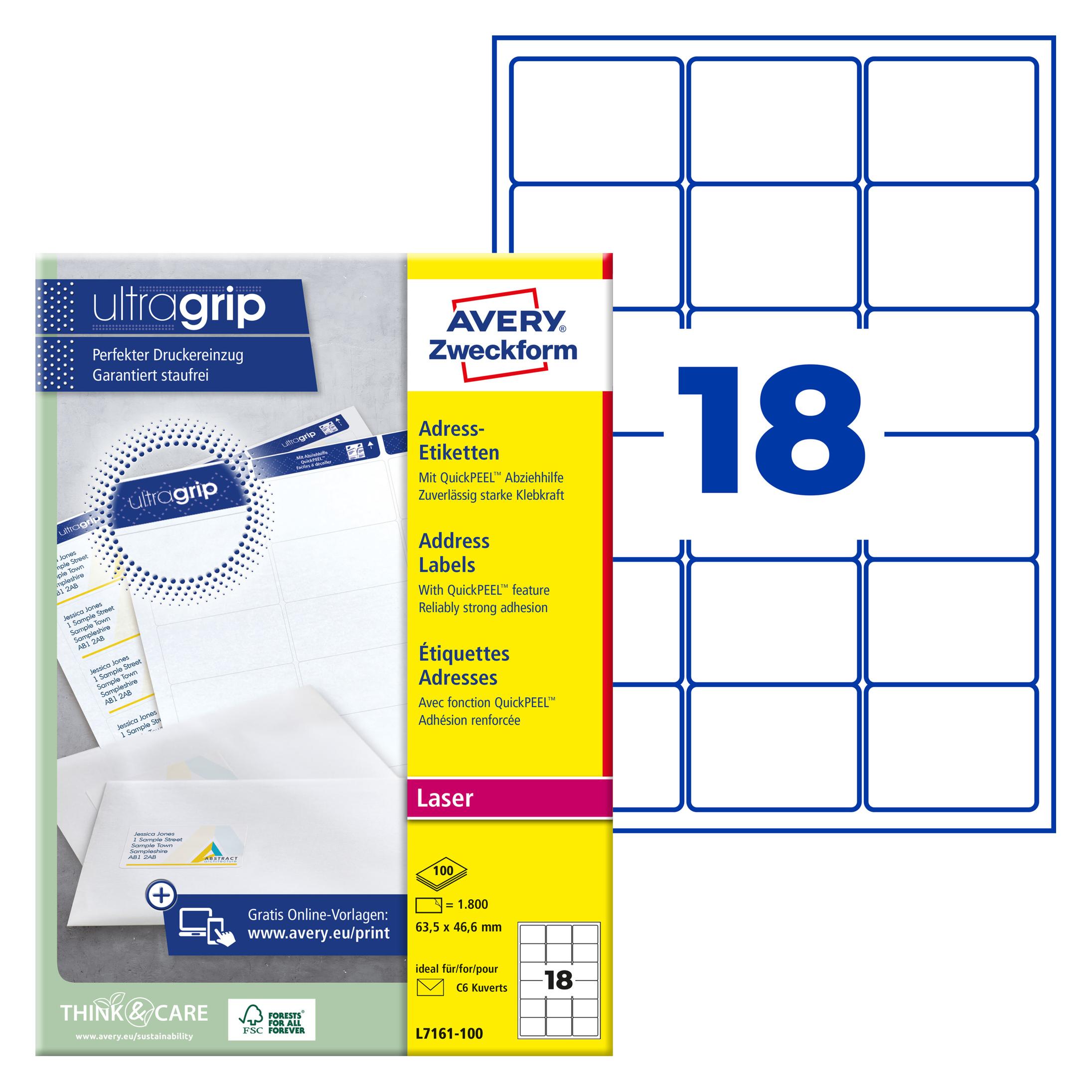 Avery Adress-Etiketten (L7161-100N)