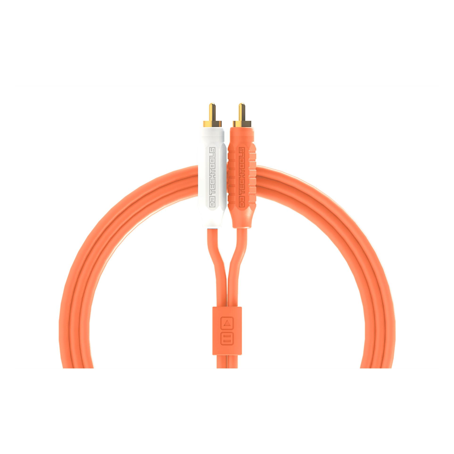 DJTechTools Chroma Cables Audio MK2 RCA - RCA Neon Orange (2 m, Cinch Kabel) (05-30158-4)
