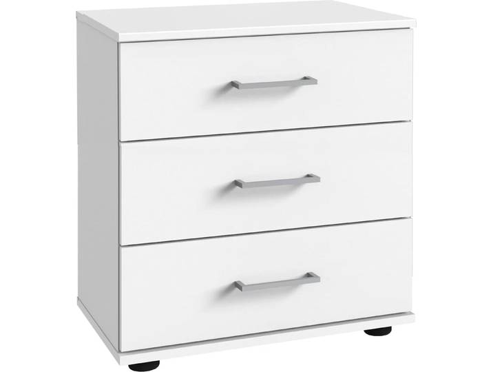 Nachtkonsole Nachtschrank Cheep 52x38x58cm weiß mit Schubladen