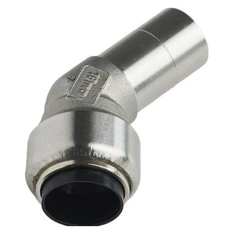 Roth vinkel 45° 15 mm muffe/nippel rustfri stål (17046606.315)
