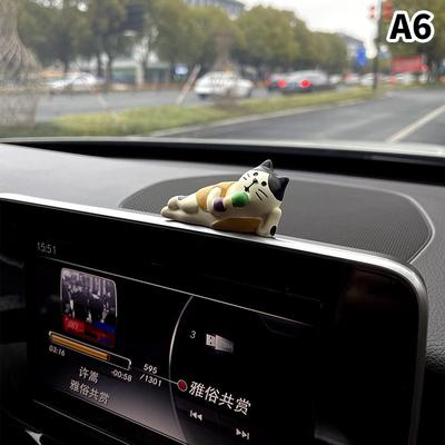 Discount Dollar Deals Cute Car Interior Decoration Ornaments, Mini Cat Action Figure, Auto Dashboard Rearview Mirror Decoration, Car Accessori a6