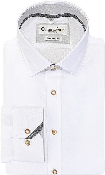 GWEIH & SILK Trachtenhemd Tailored Fit  weiss   XXL XXL