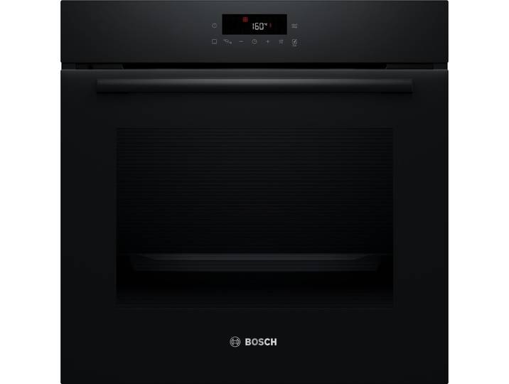 BOSCH Pyrolyse Backofen Serie 2 HBA572BB4, mit Teleskopauszug nachrüstbar, Einfache Touch-Bedienung & 3D-Heißluft für beste Backergebnisse