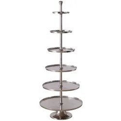 Boltze Etagere Phil XXL, 206 cm, Ø 77 cm, Silber
