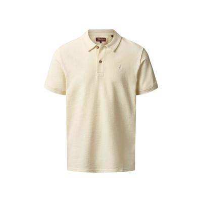 Kurzarmhemd MCS "MCS Polo shirt MCMarlon", Herren, Gr. XXL, Normalgrößen, beige (jet stream), Obermaterial: 100% Baumwolle, Hemden