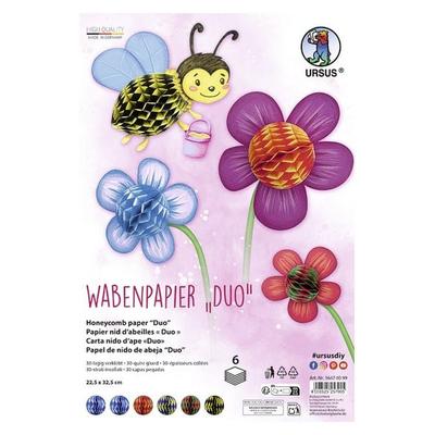 URSUS Basispapiere Wabenpapier Duo, 22,5 x 32,5 cm, 6 Blatt