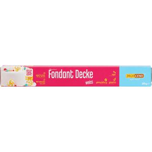 Decocino Fondant Rollfondant Decke Ø 36cm, reißfest, weiß, vegan, laktose- und glutenfrei, 300 g