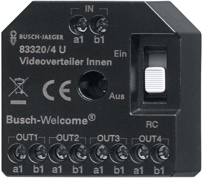 Busch-Jaeger Répartiteur vidéo actif encastré 83320/4 U (2CKA008300A0508)