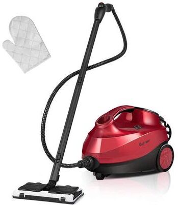 Costway 2000W Heavy Duty Multi-purpose Steam Cleaner Mop with Detachable Handheld Unit-Red