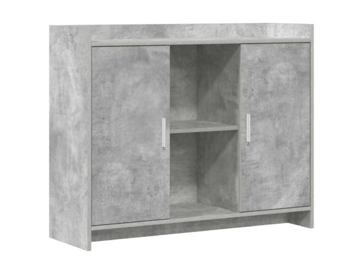 KPOTUERTU Sideboard 98,5 x 33 x 80 cm Holzwerkstoff Drehtüren Metallstangengriffe, viel Stauraum, minimalistischer Stil, rechteckige Form, Esszimmer, Wohnzimmer, Flur