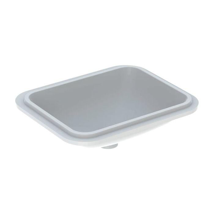Geberit VariForm Unterbauwaschtisch 500763012 53x44cm, ohne Hahnloch, Überlauf, rechteckig, weiß