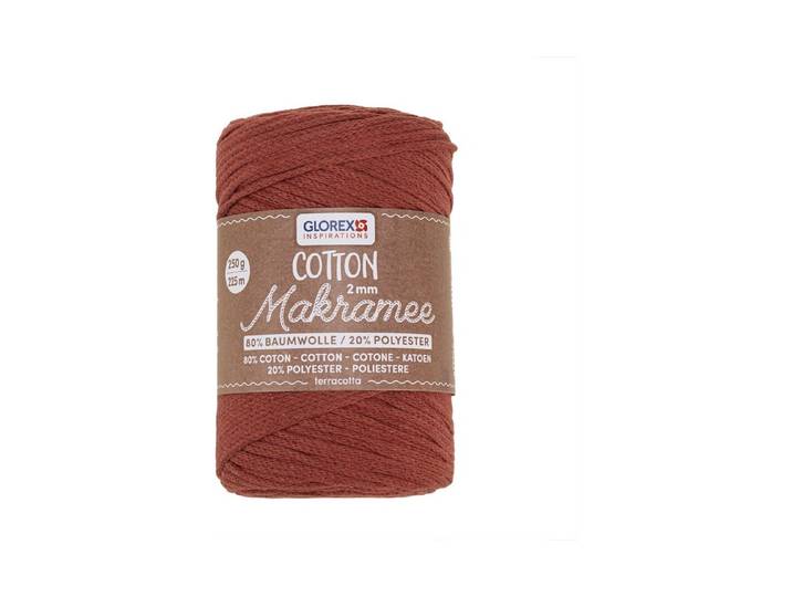 Glorex Makramee Cotton terracotta 2mm 250g