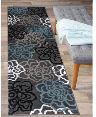 World Rug Gallery Contemporary Modern Floral Flowers Area Rug