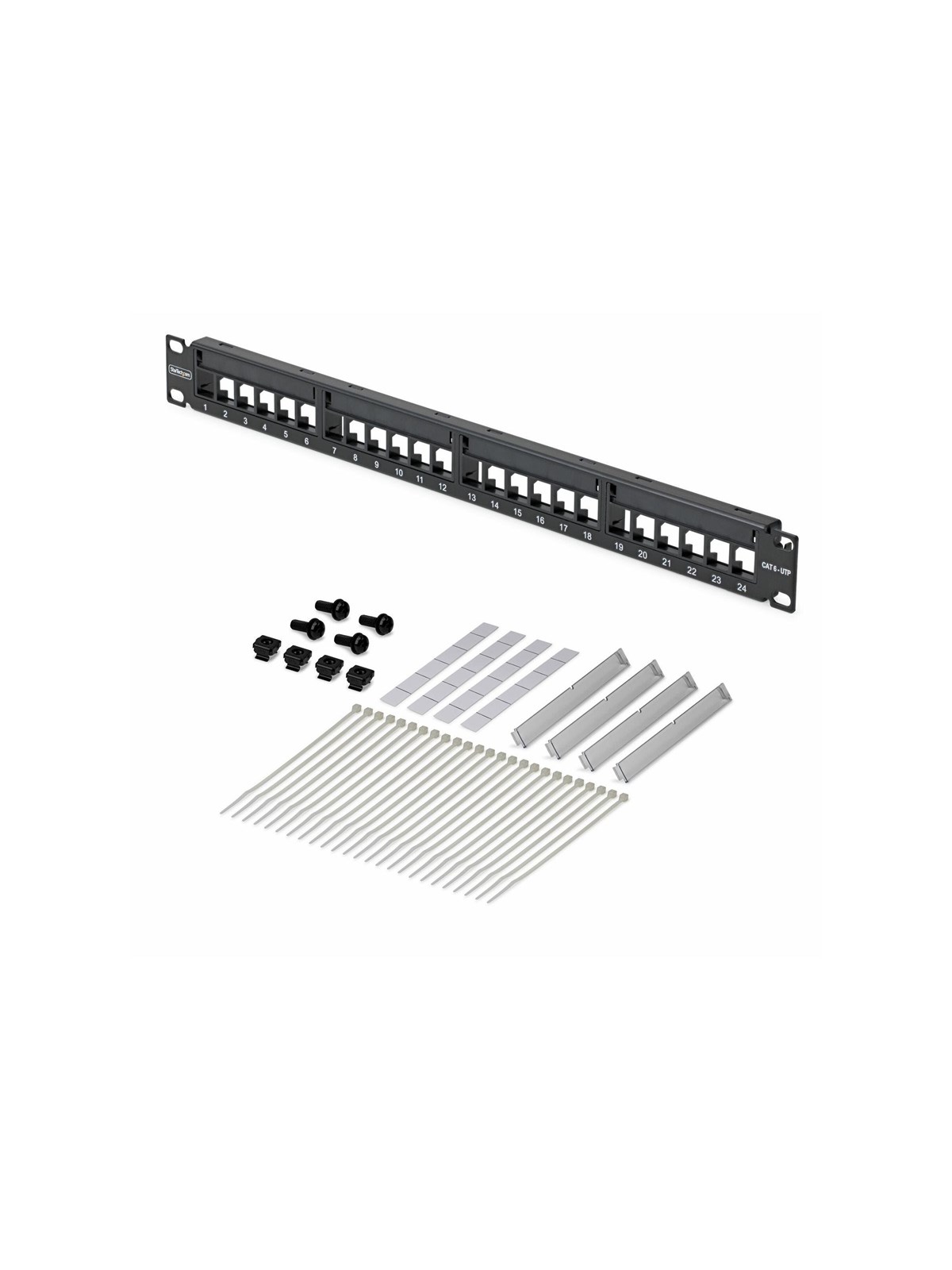 StarTech.com Startech blank keystone patch panel - 1U - 19" - for RJ45 - TAA Compliant