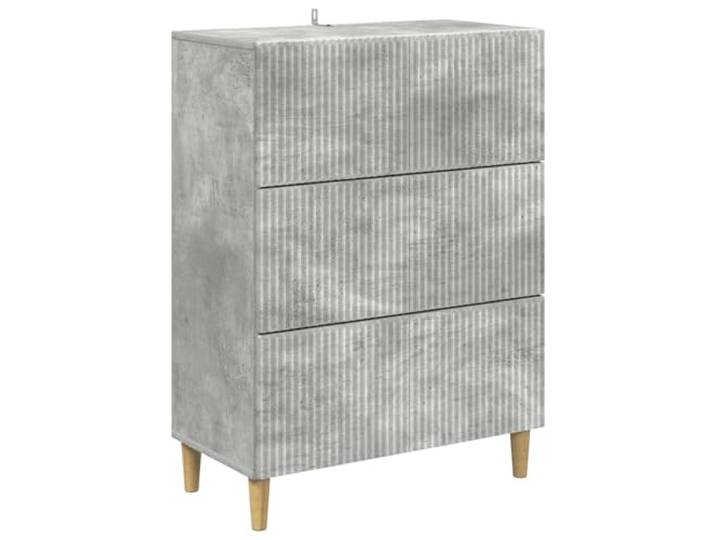 HKLGBVCR Schubladenschrank, 66 x 34,5 x 90 cm, Holz, Kommode Vintage-Look, stabiler Rahmen, schmale Beine, geräumige Aufbewahrung, einfache Wartung, Montage zu zweit