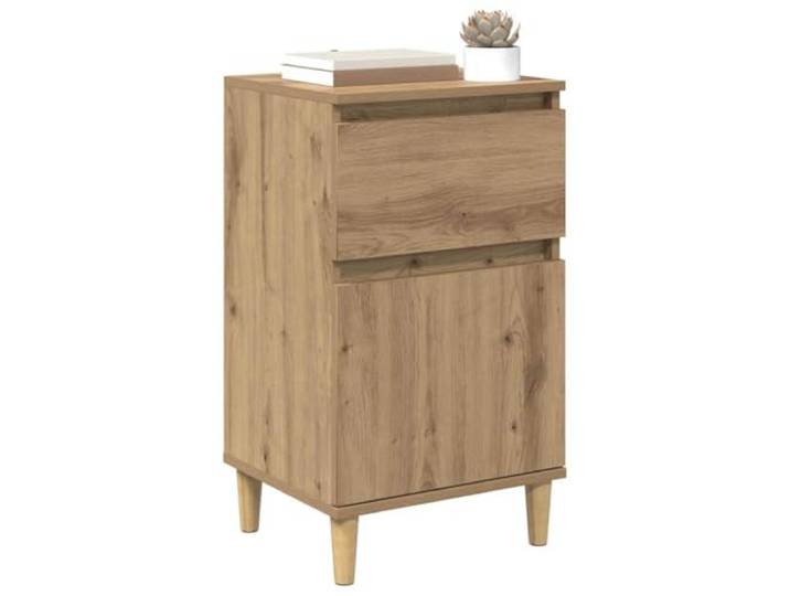 KTHLBRH Nachttisch 2 Stück Eiche Handwerk 40 x 35 x 70 cm Technisches Holz, 2 Schubladen, rustikaler Stil, einfache Montage, Schlafzimmerschrank