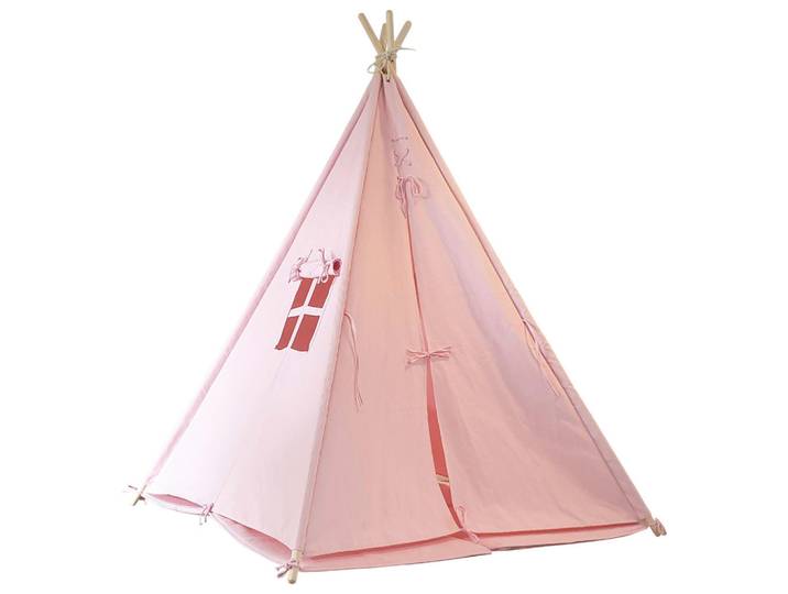 Spielzelt, Rosa, Holz, Fichte, 120x160x120 cm, EN 71, CE, FSC 100%, Spielzeug, Kinderzelte