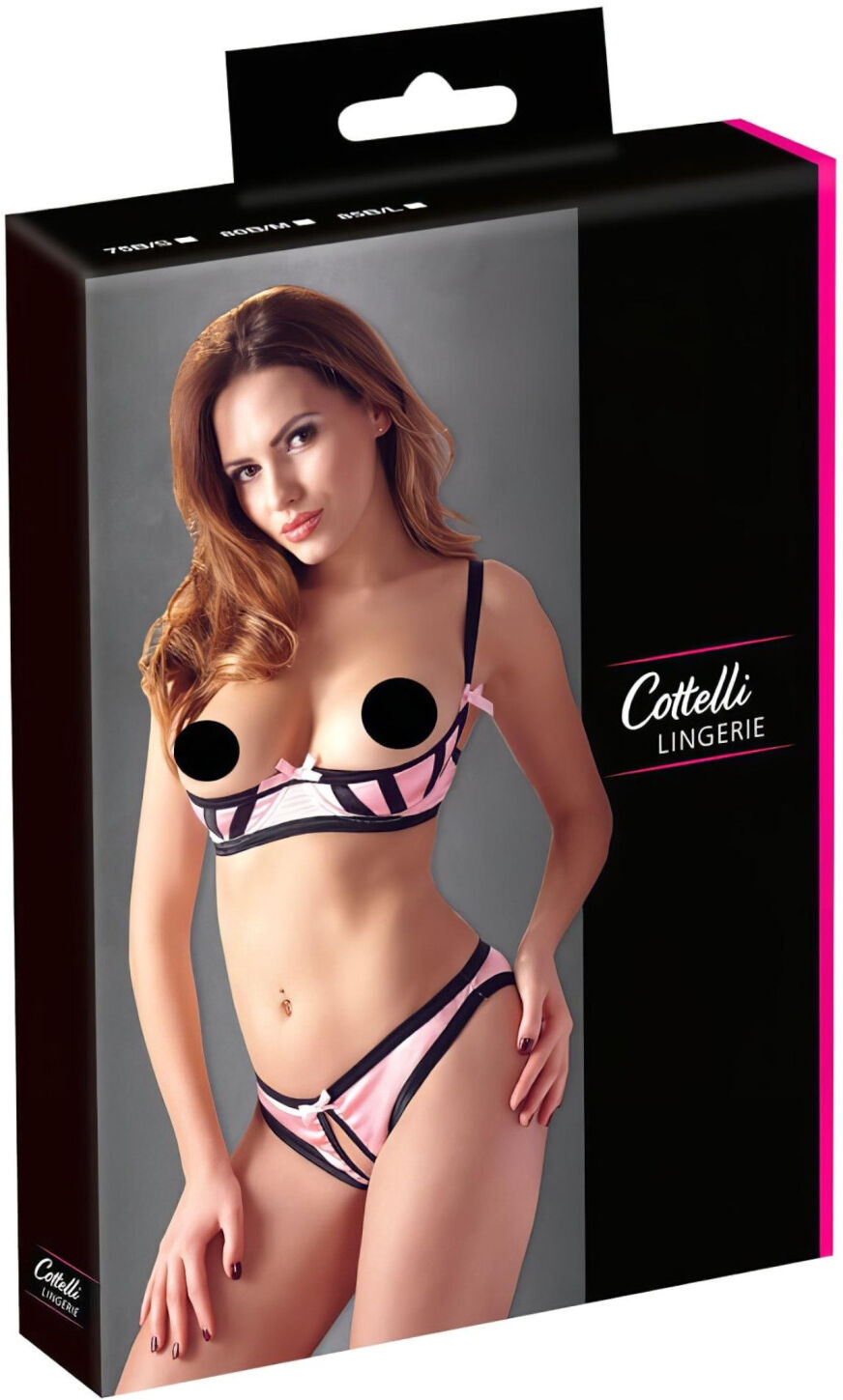 Cottelli - Bh-Sæt Med Striber - 80b/m