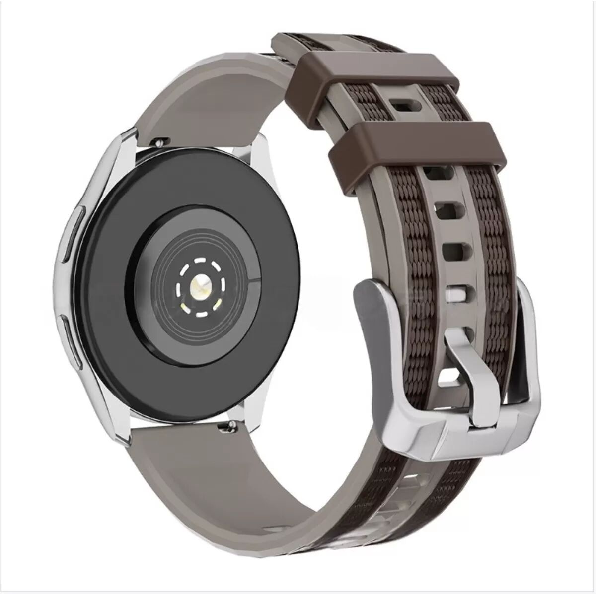 INF Silikon Armband kompatibel mit Huawei GT6 und GT6 Pro – Hautfreundliches 22mm Ersatzband Kaffee