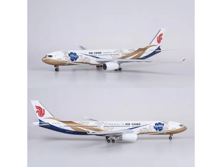 Modèle d'avion Zichen chinois A330-200, échelle 1:135, 47cm, Simulation de résine, assemblage d'avion avec roues, lumières, Collection de décoration