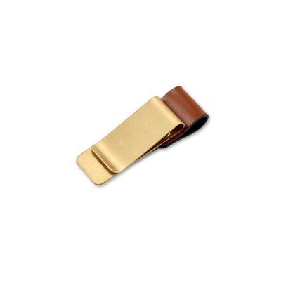 Vintage Leather Pen Loop Clip For Notebooks And Journals gold brown