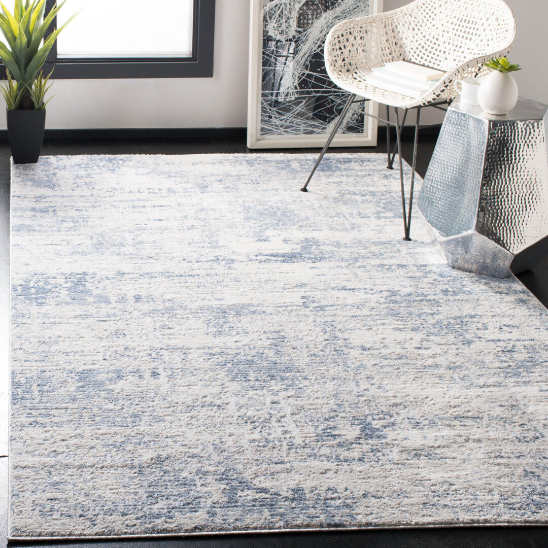 Ebern Designs Mikole Abstract Area Rug Ivory Rectangle 122 x 183 cm