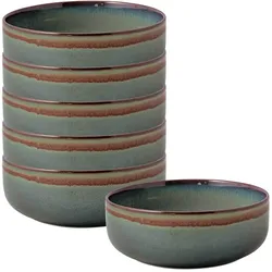Villeroy & Boch Multipack Crafted Breeze Bol - 6 Stück, Schüssel + Schale, Blau, Grau
