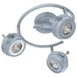 LED Deckenlampe Deckenleuchte Wohnzimmerlampe Schwenkbar Grau Metall D 34 cm