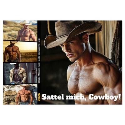 Sattel mich, Cowboy! (Wandkalender 2026 DIN A2 quer), CALVENDO Monatskalender