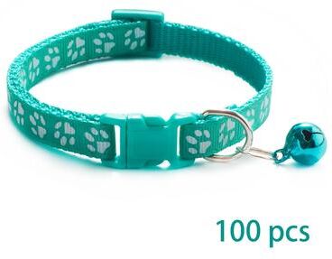 Uplift Essentials Bulk Adjustable Pet Collars With Safety Bells (100 Piece Lot) green 5